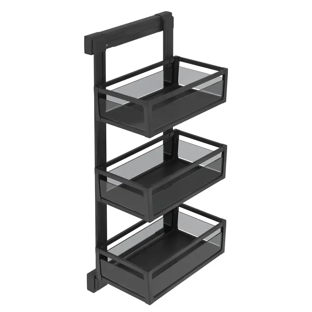 Undermount Rail Aluminium Unit with 3 Shelves
