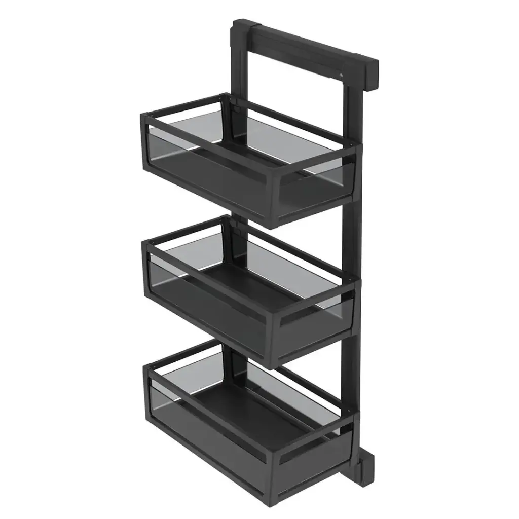 Undermount Rail Aluminium Unit with 3 Shelves