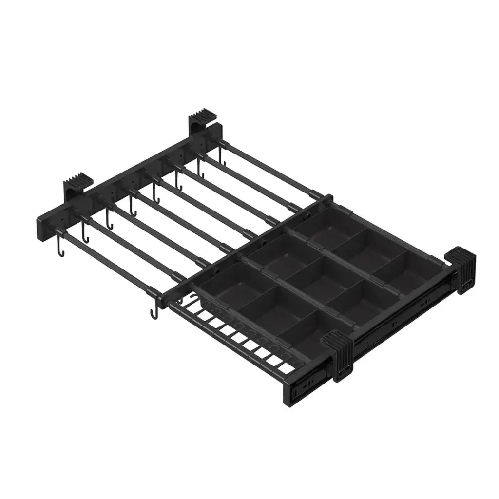 Plastic Cover Box, Skirt And Trouser Rack with Telescopic Rail