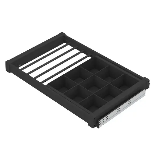 [S-6706-A] Undermount Rail Aluminium Drawer and Trouser Rack